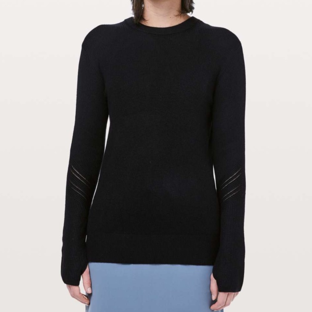 Lululemon Time To Restore Crew Knit Sweater Black